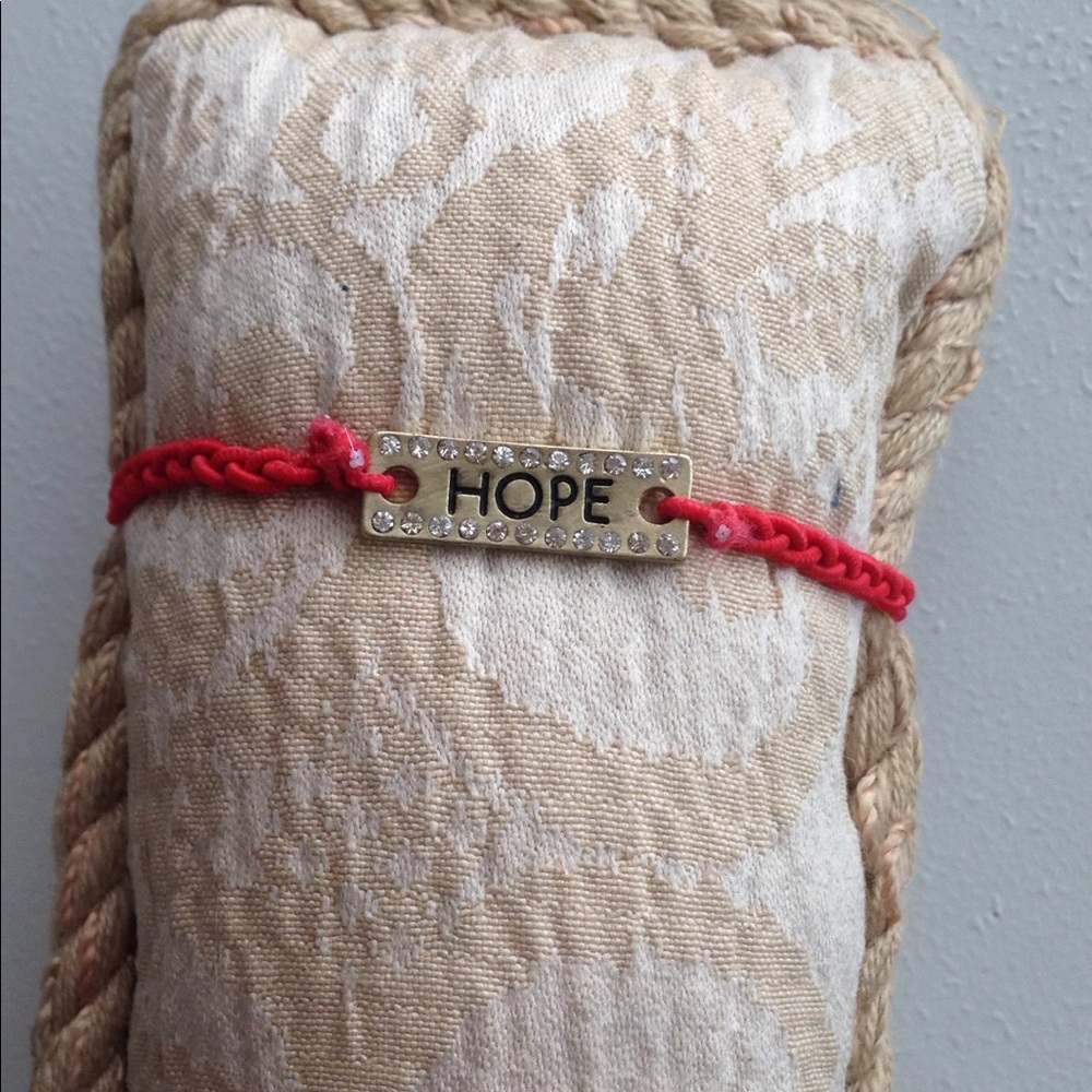 Bracelet with the Word Hope Surrounded by Crystals